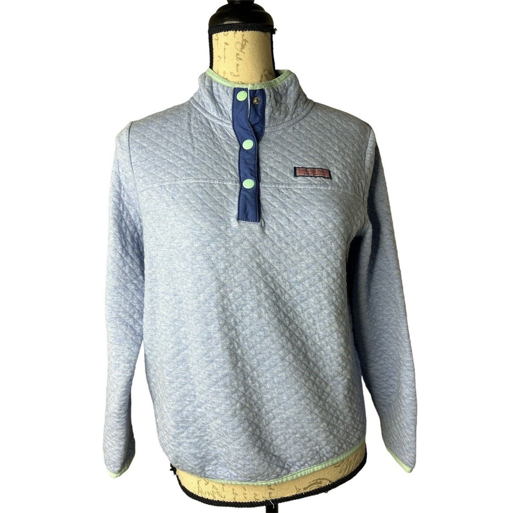 Vineyard Vines - Hydrangea heather quilted classic Shep Shirt, Small